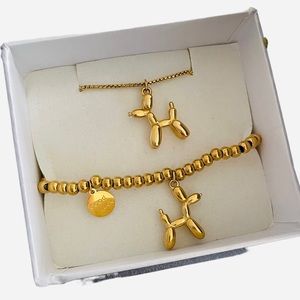 Gold stainless steel doggie set